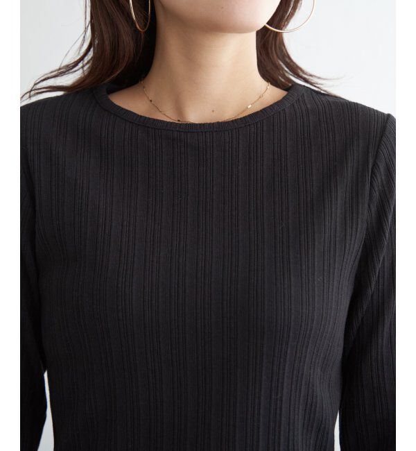 ikka「ストライプジャガードプルオーバー」|Tシャツ・カットソー|