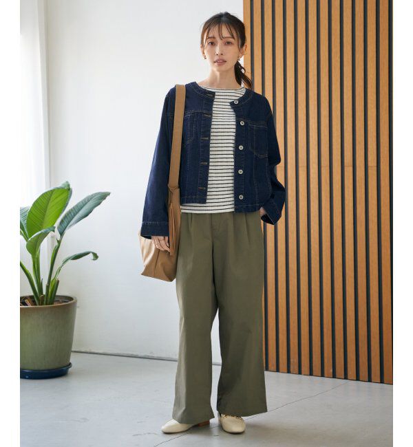 ikka「ストライプジャガードプルオーバー」|Tシャツ・カットソー|