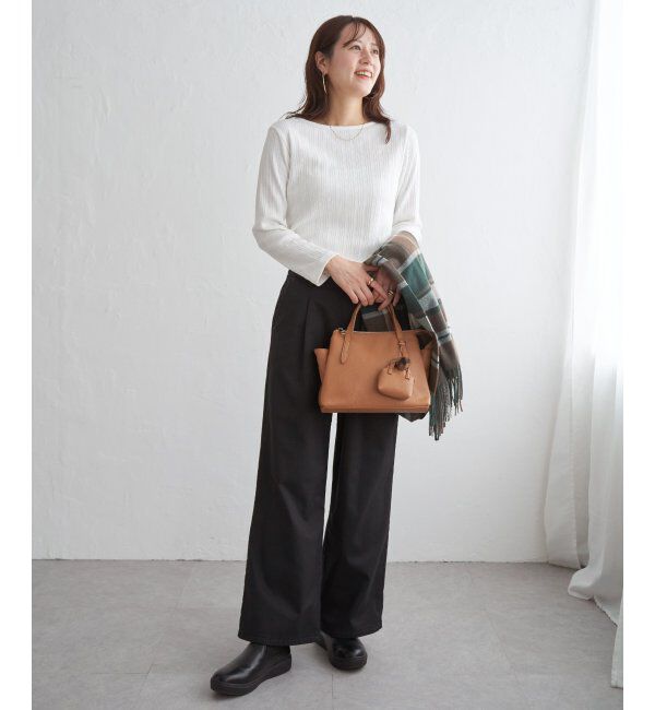 ikka「ストライプジャガードプルオーバー」|Tシャツ・カットソー|