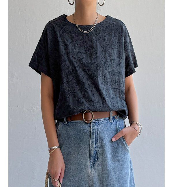 Lbc with Life「ペイズリー刺繍ブラウス」|シャツ・ブラウス|