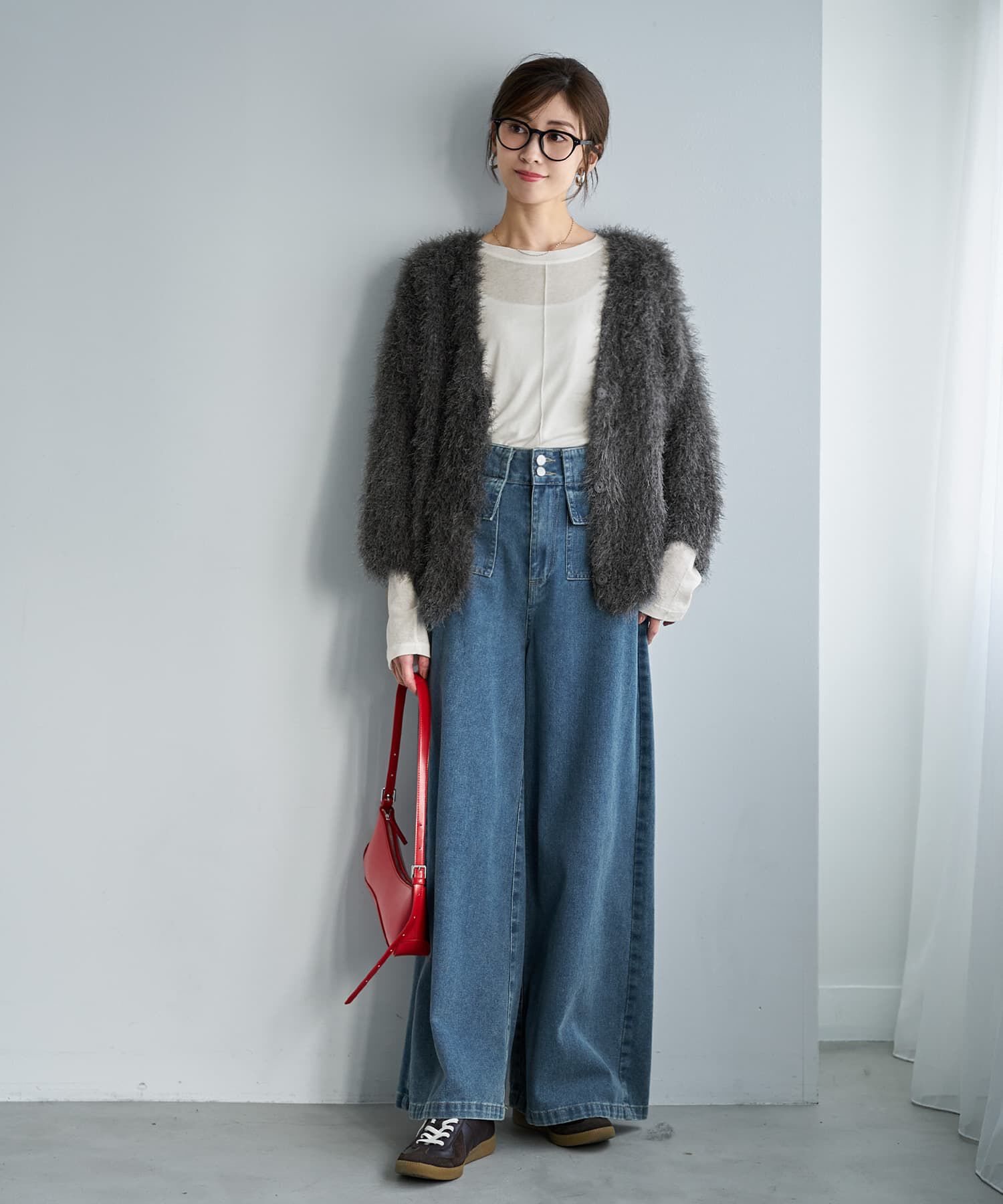 STYLE DELI「【LUXE】フェザーヤーンカーディガン」|ニット・セーター|