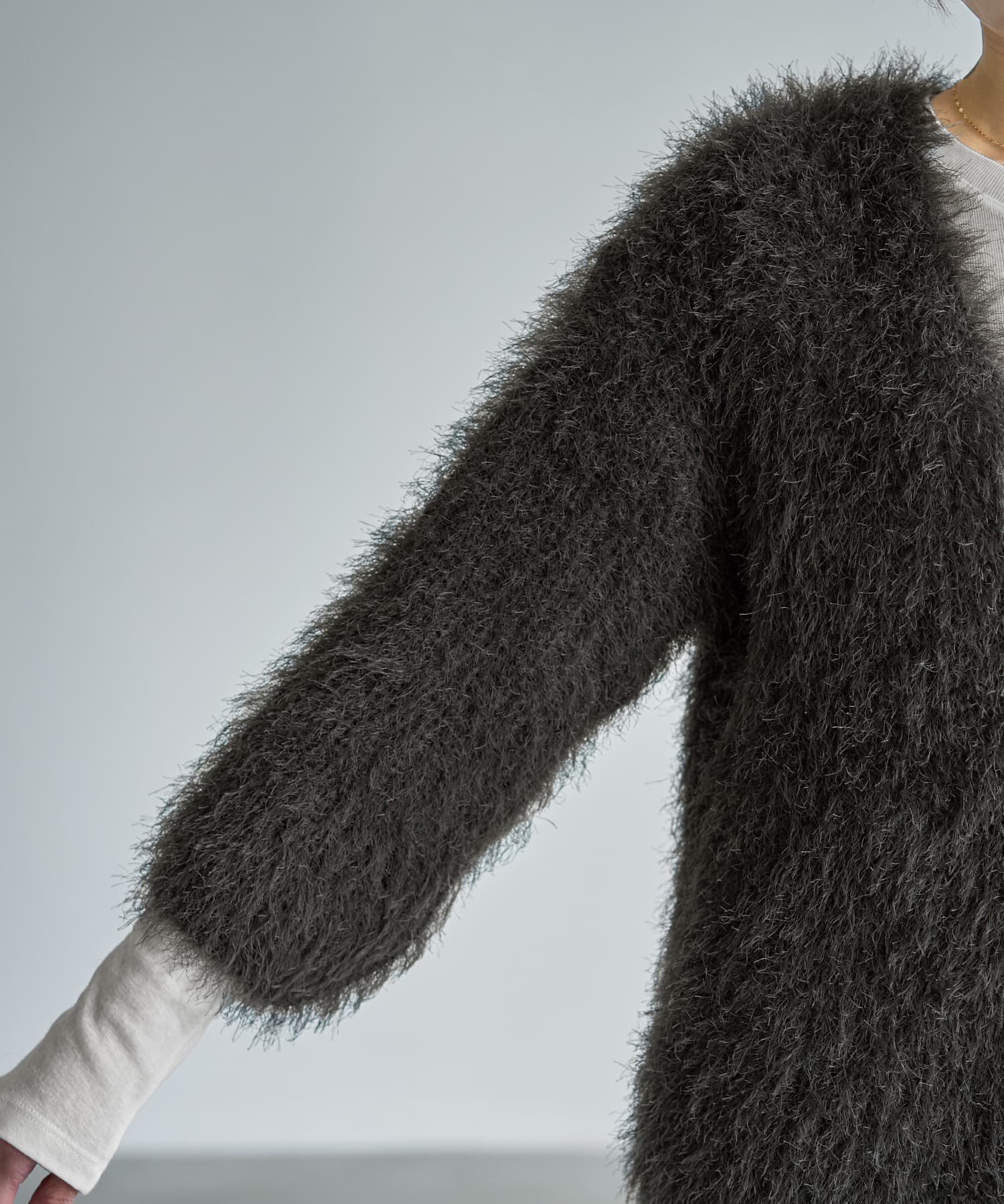 STYLE DELI「【LUXE】フェザーヤーンカーディガン」|ニット・セーター|