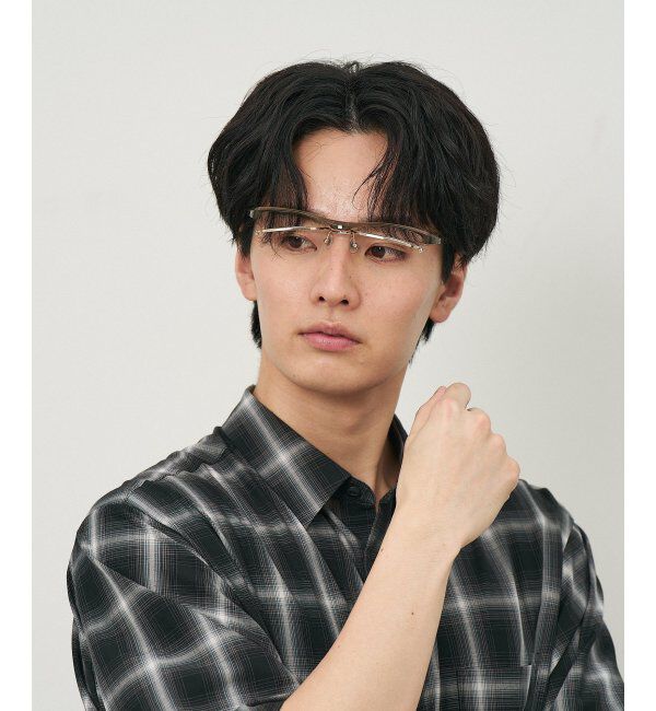  「ウェリントン型 メガネ(跳ね上げ式) ズレ落ち防止 伊達メガネ 度付きメガネ ｜FLIP UP  レンズ交換券付」|メガネ|