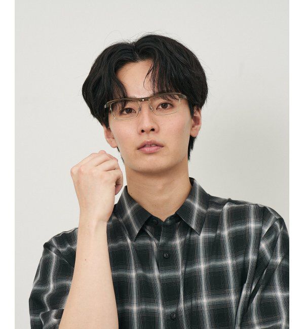  「ウェリントン型 メガネ(跳ね上げ式) ズレ落ち防止 伊達メガネ 度付きメガネ ｜FLIP UP  レンズ交換券付」|メガネ|