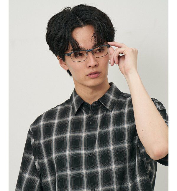  「ウェリントン型 メガネ(跳ね上げ式) ズレ落ち防止 伊達メガネ 度付きメガネ ｜FLIP UP  レンズ交換券付」|メガネ|