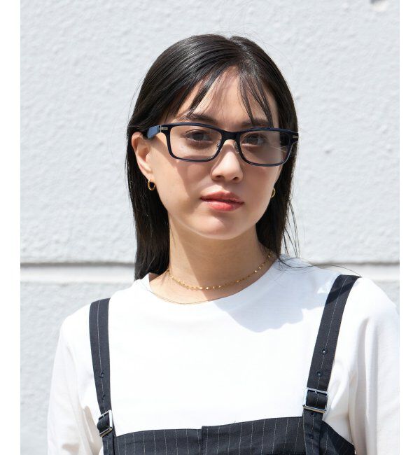  「SUNCUTGlasses/UV100%CUT サングラス レザー調 ラバーテンプル 紫外線対策 UV対策 UVカット ズレ落ち防止」|サングラス|濃ブルー