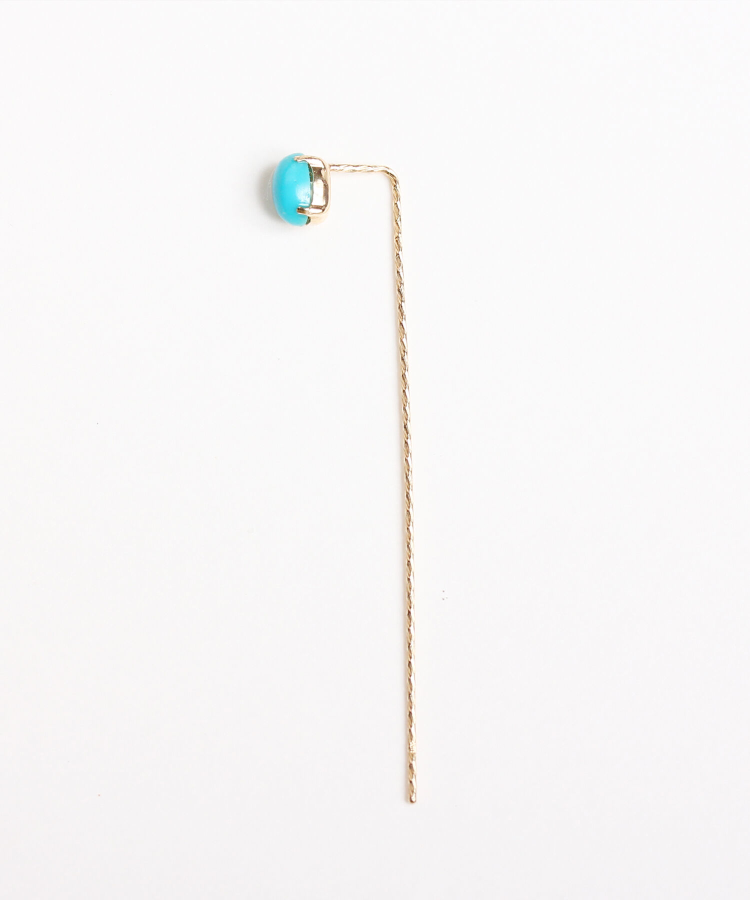 JUPITER「【K10】天然石ロングバーピアス/ターコイズ」|ピアス|