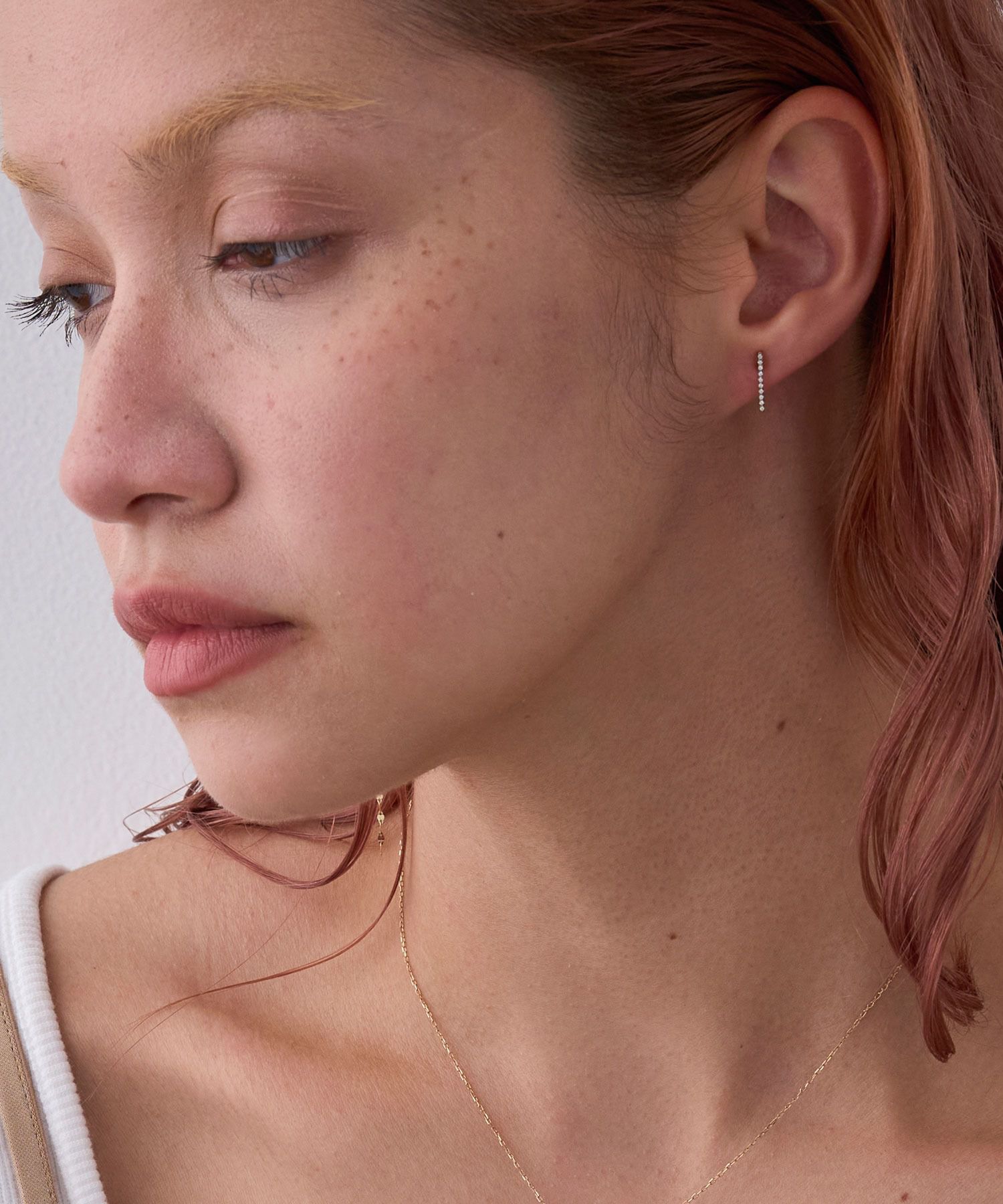 JUPITER「【K10】ダイヤモンドバーピアス」|ピアス|