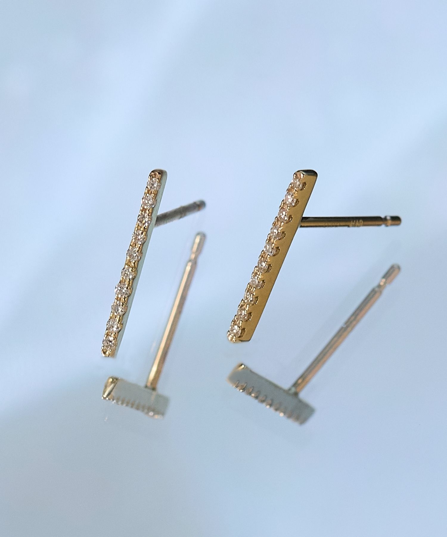 JUPITER「【K10】ダイヤモンドバーピアス」|ピアス|