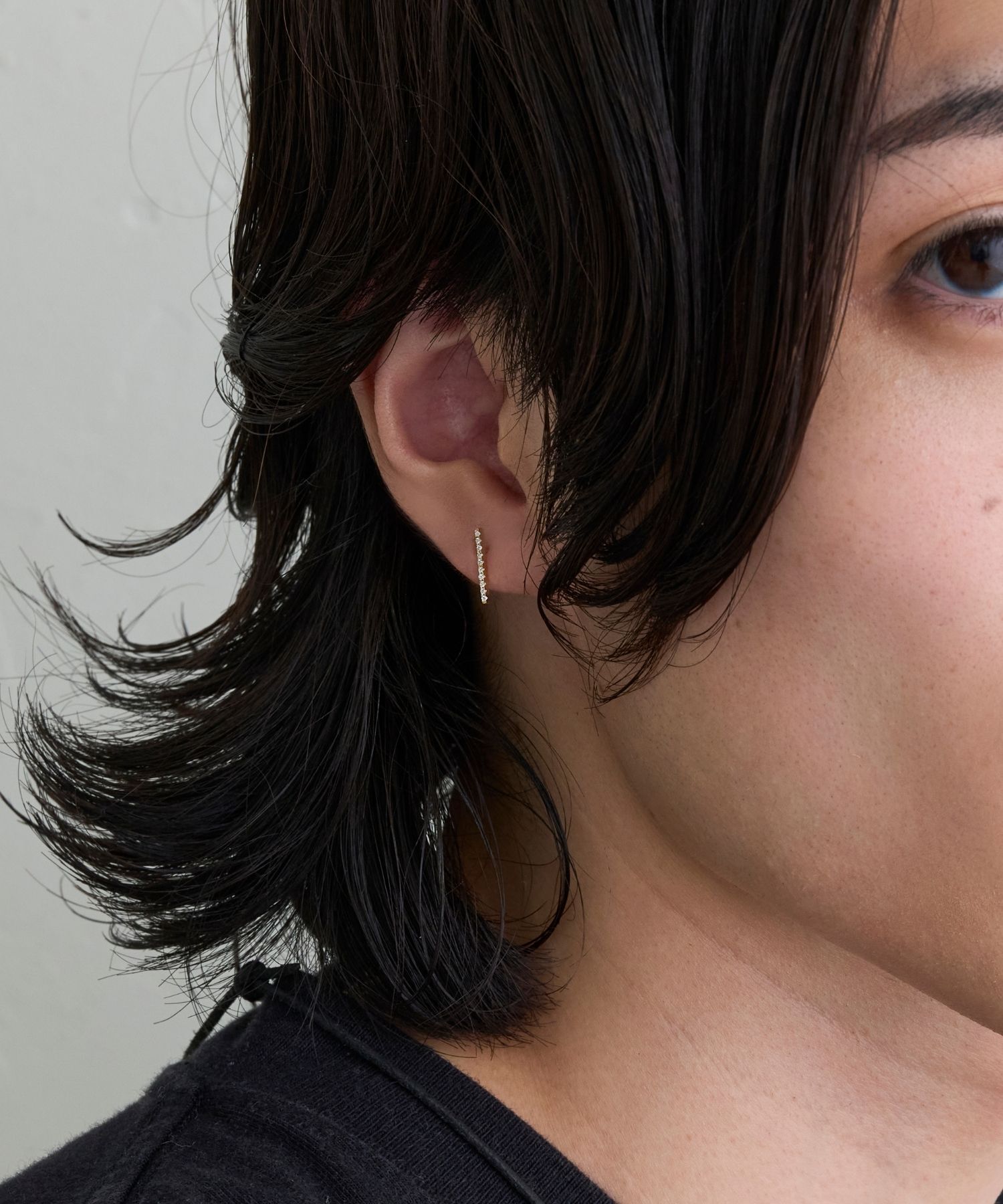 JUPITER「【K10】ダイヤモンドバーピアス」|ピアス|