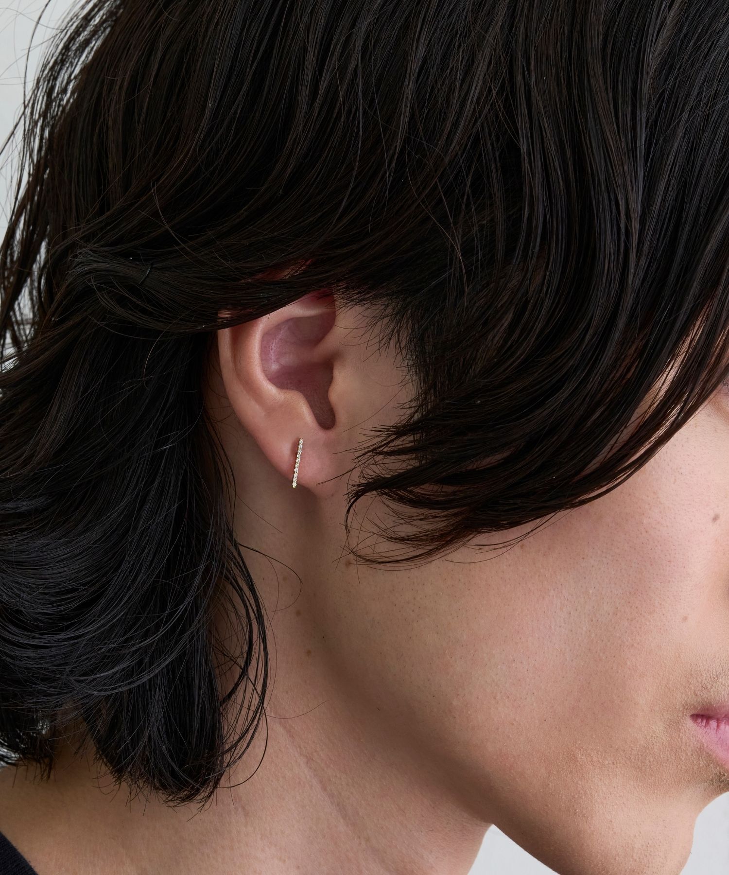 JUPITER「【K10】ダイヤモンドバーピアス」|ピアス|