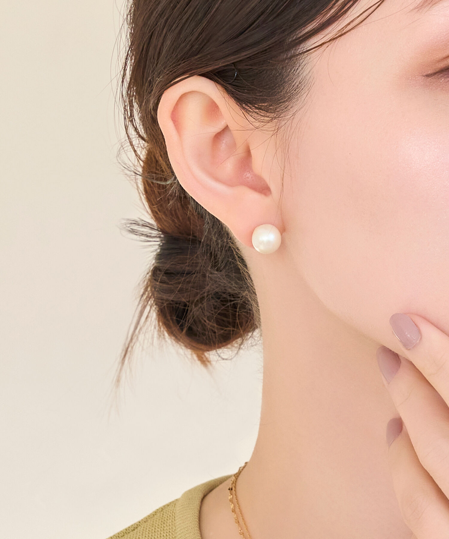 Phoebe「【痛くないシリーズ/金属アレルギー対応】パールリウムライトフィットイヤリング/一粒パール」|イヤリング|