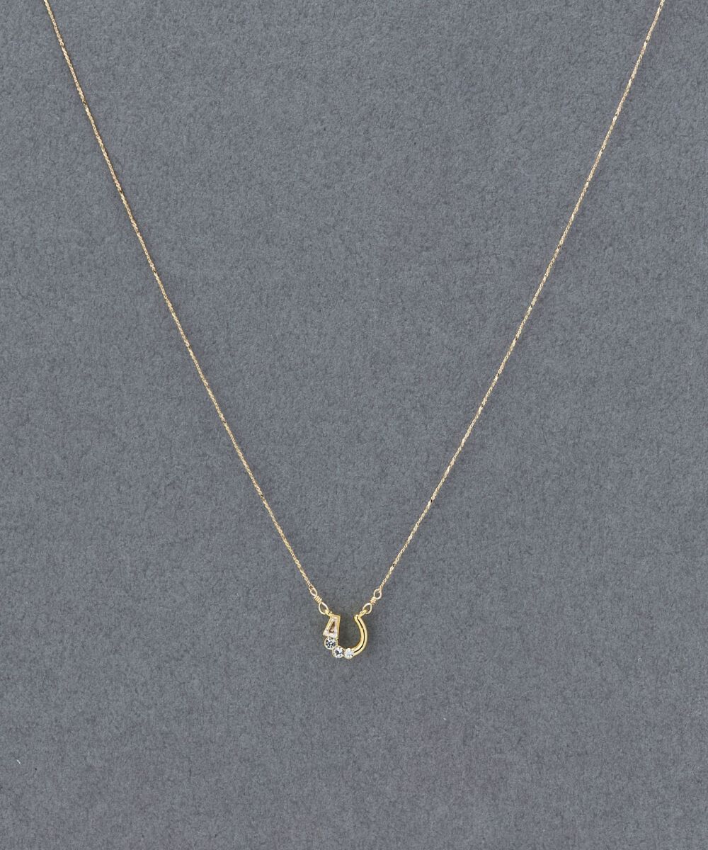Phoebe「【金属アレルギー対応】ラッキーホースシューネックレス/約40.5cm～43.5cm」|ネックレス|ゴールド
