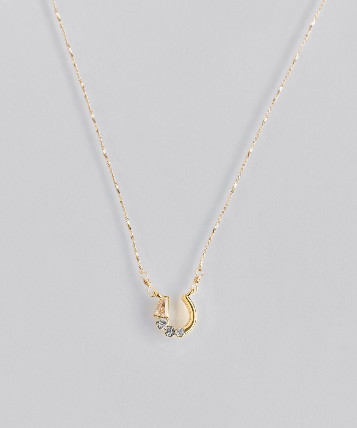 Phoebe「【金属アレルギー対応】ラッキーホースシューネックレス/約40.5cm～43.5cm」|ネックレス|