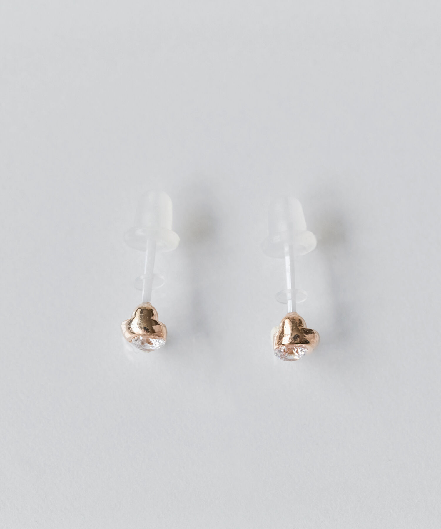 Phoebe「【金属アレルギー対応】ムーンライトビジューセラミックピアス　シャンパンゴールド」|ピアス|