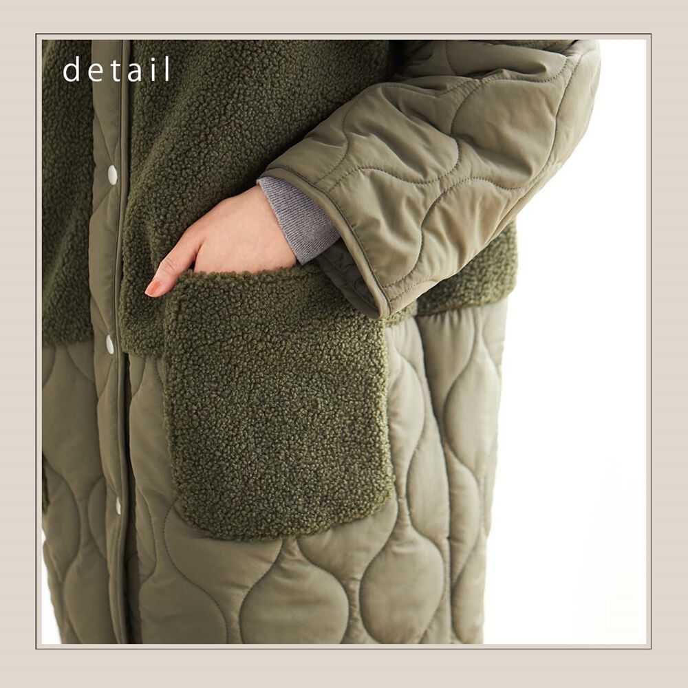 BACKYARD FAMILY「キルティングコート レディース 通販 ノーカラーコート ロングコート ノーカラージャケット 上着」|その他|