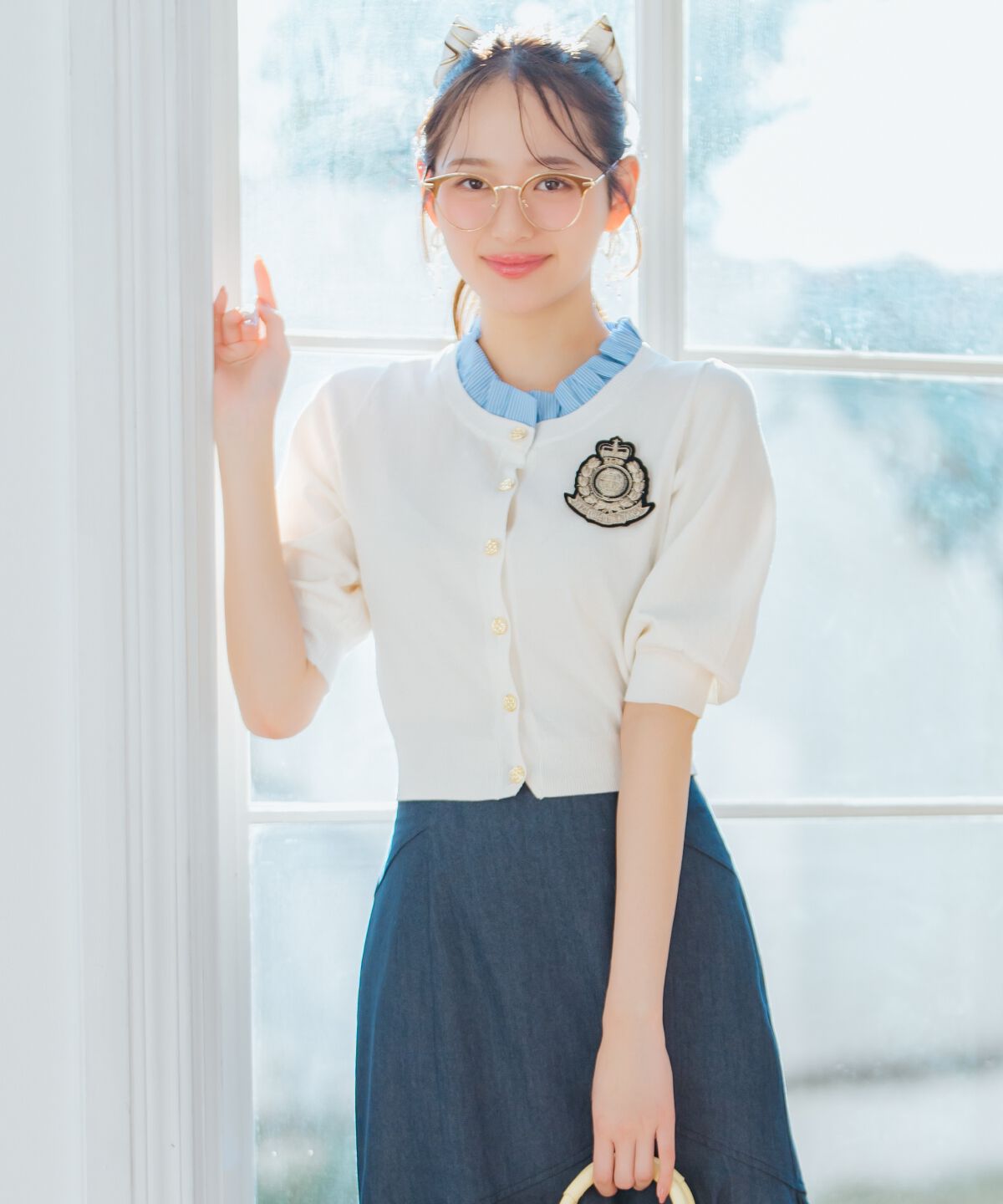 WILLSELECTION「襟フリル付きカーディガン」|カーディガン|