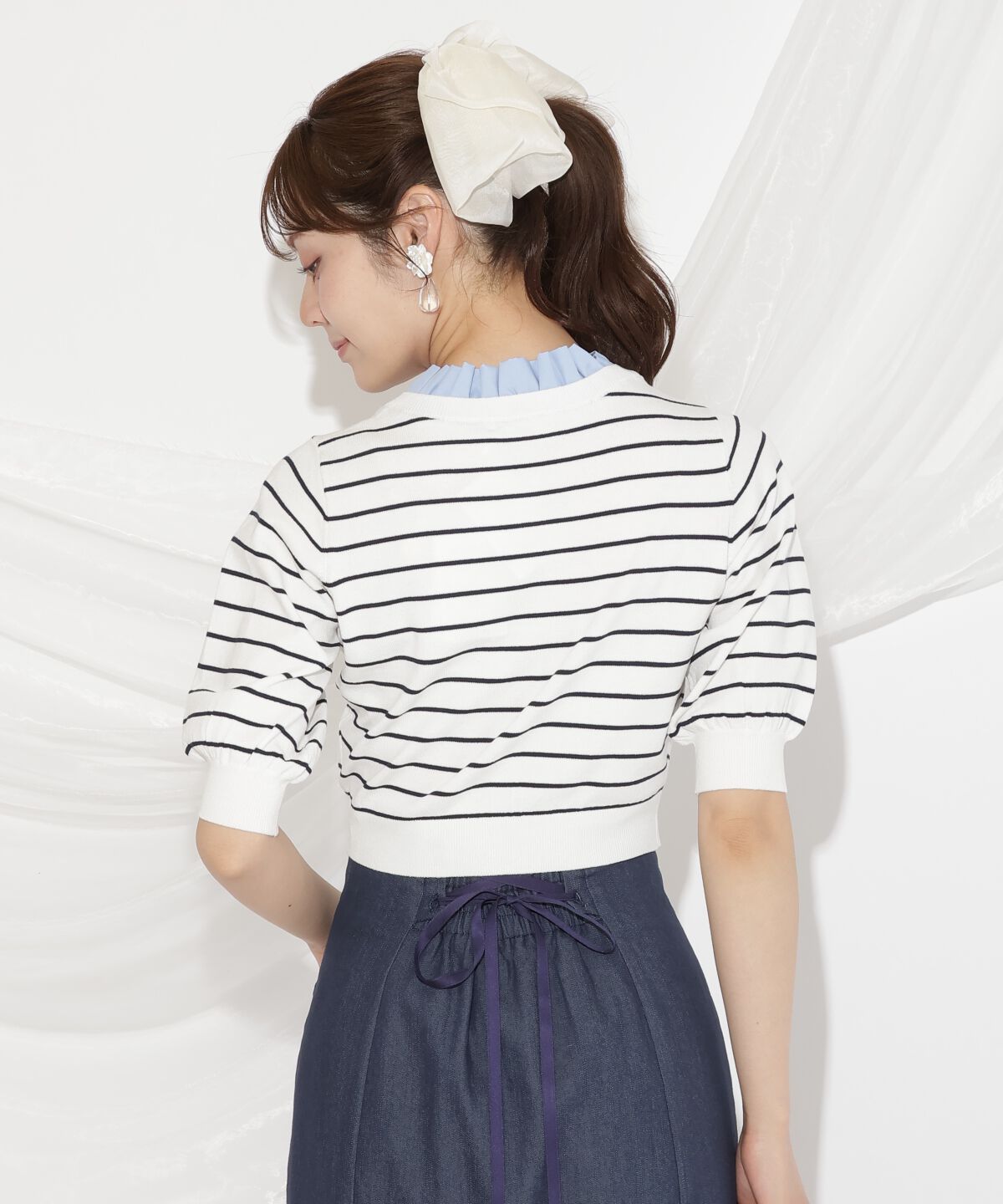 WILLSELECTION「襟フリル付きカーディガン」|カーディガン|