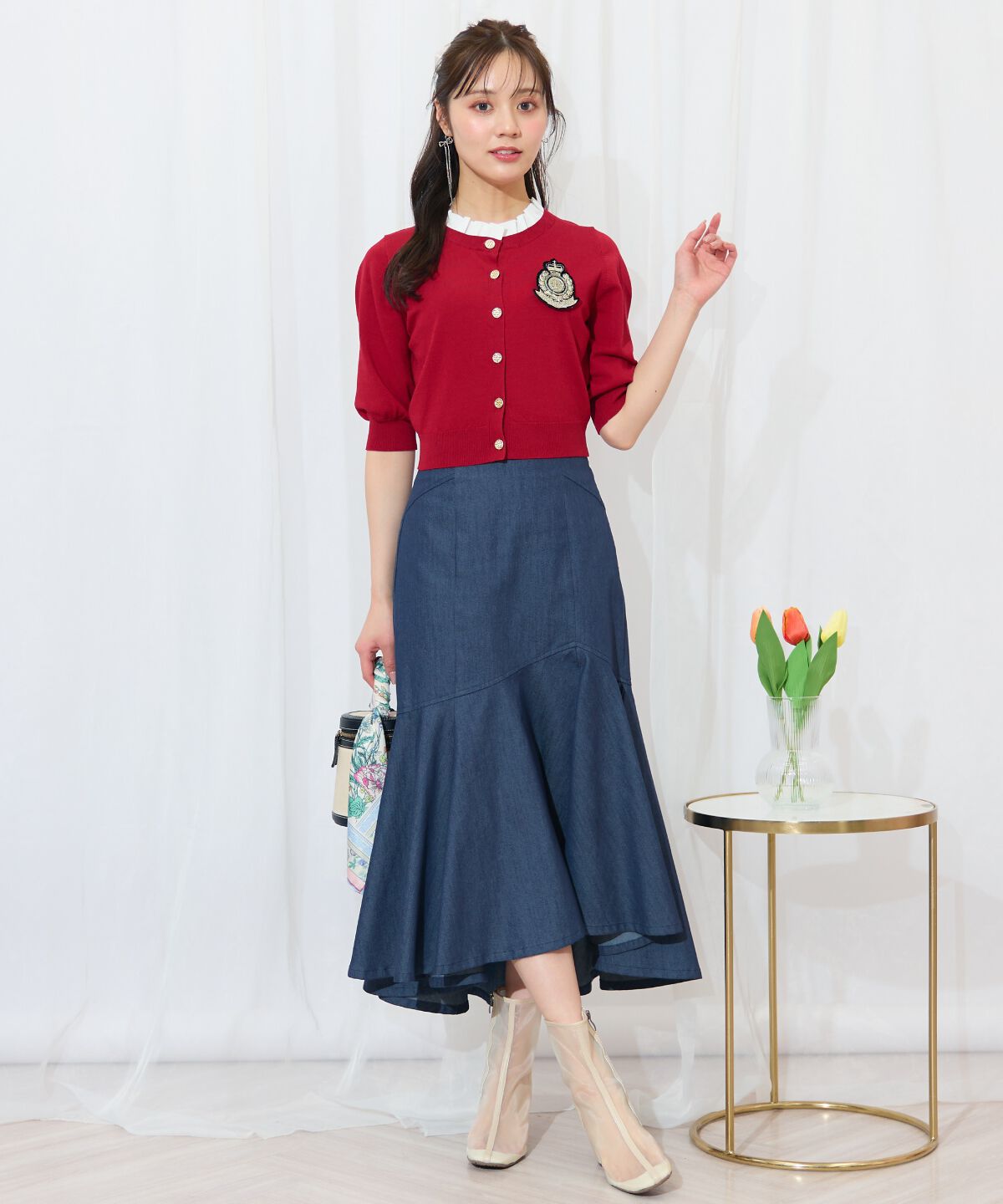 WILLSELECTION「襟フリル付きカーディガン」|カーディガン|