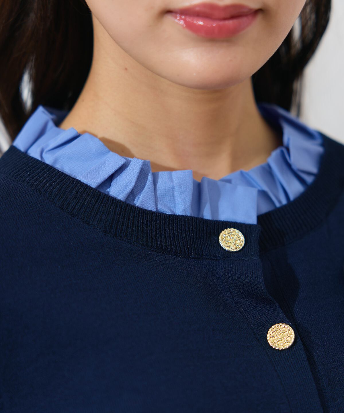 WILLSELECTION「襟フリル付きカーディガン」|カーディガン|