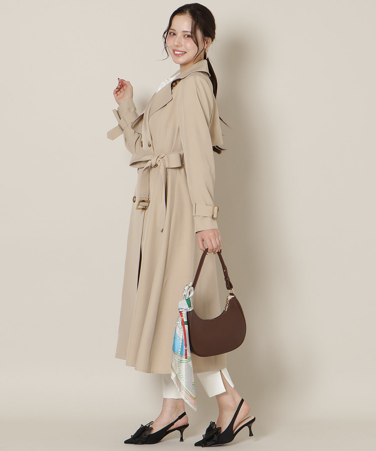 WILLSELECTION「オリジナルフレアトレンチコート」|トレンチコート|