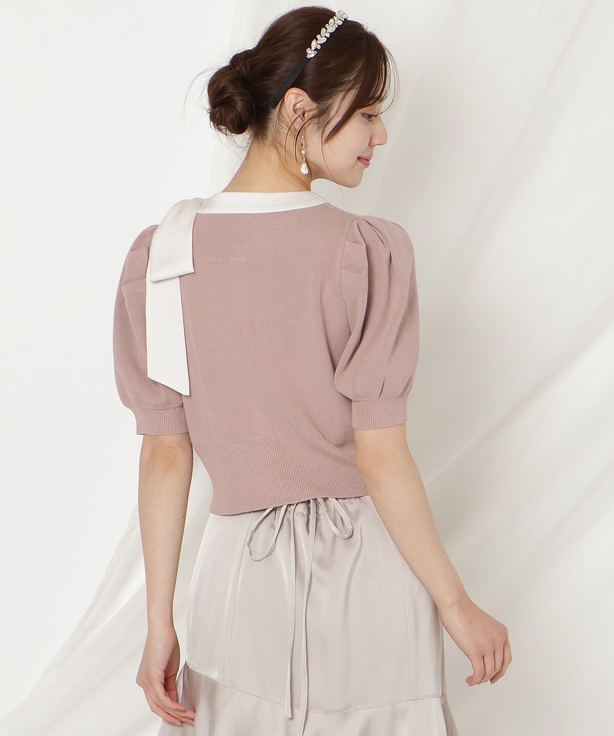 WILLSELECTION「リボンパフカーディガン」|カーディガン|