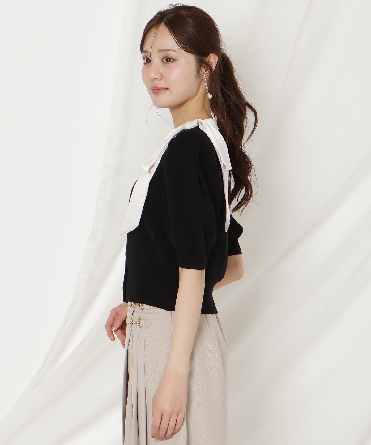 WILLSELECTION「リボンパフカーディガン」|カーディガン|