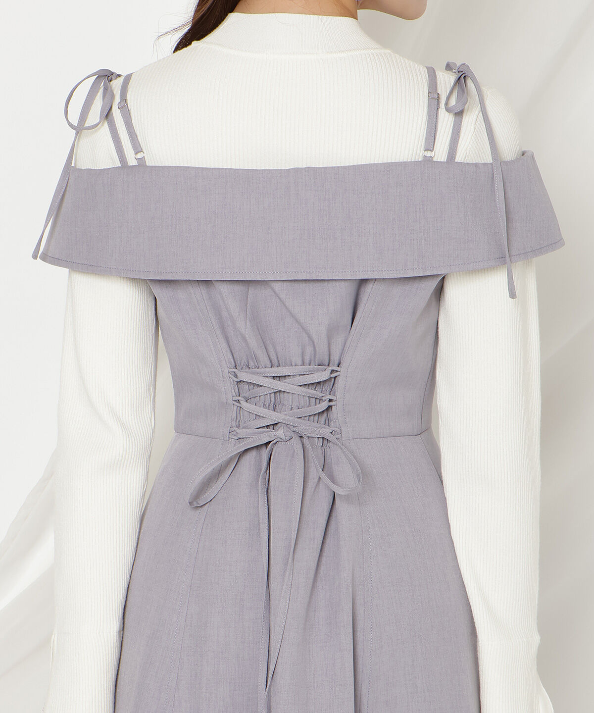 WILLSELECTION「リボンストラップオフショルキャミワンピース」|ワンピース|
