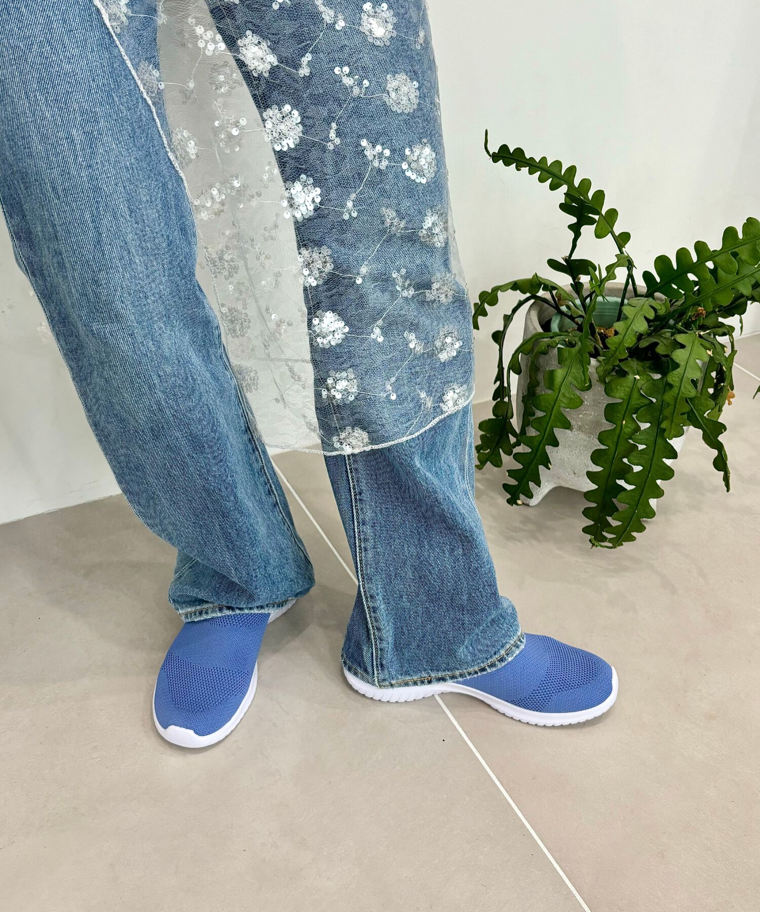 ORiental TRaffic「【累計19万足突破 】 ニット スニーカー /3709 柔らかい 伸縮性 軽量」|スニーカー|