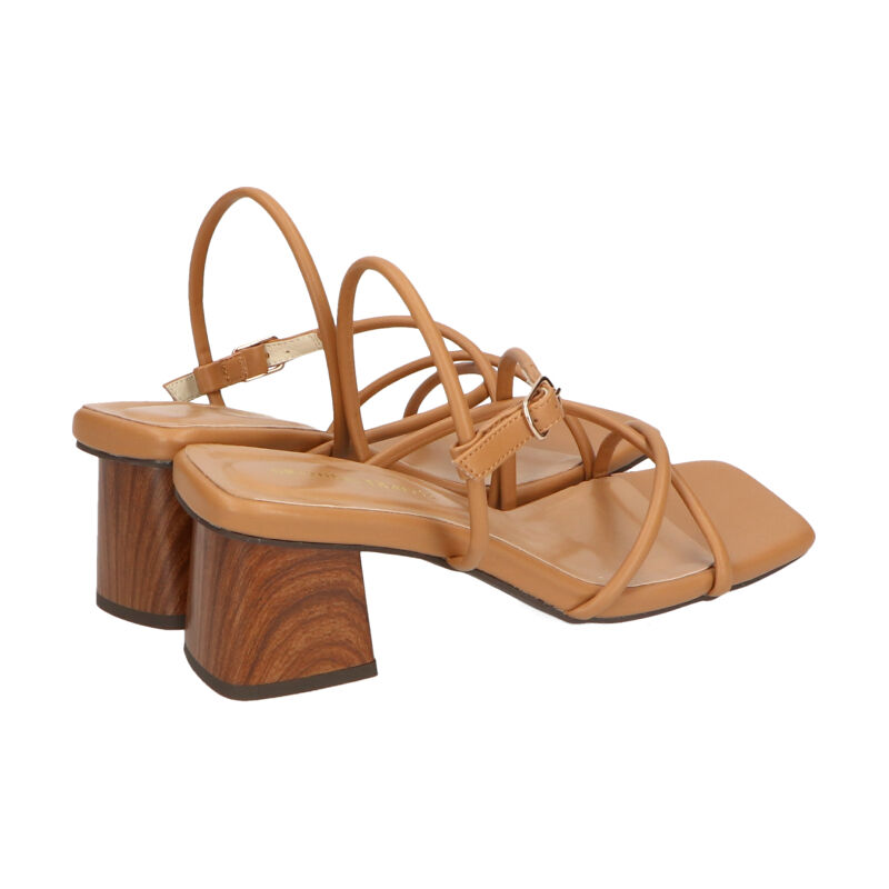ORiental TRaffic「【アウトレット価格】チューブストラップウッドヒールサンダル/21216 トレンド 人気 ヒール7cm」|サンダル|