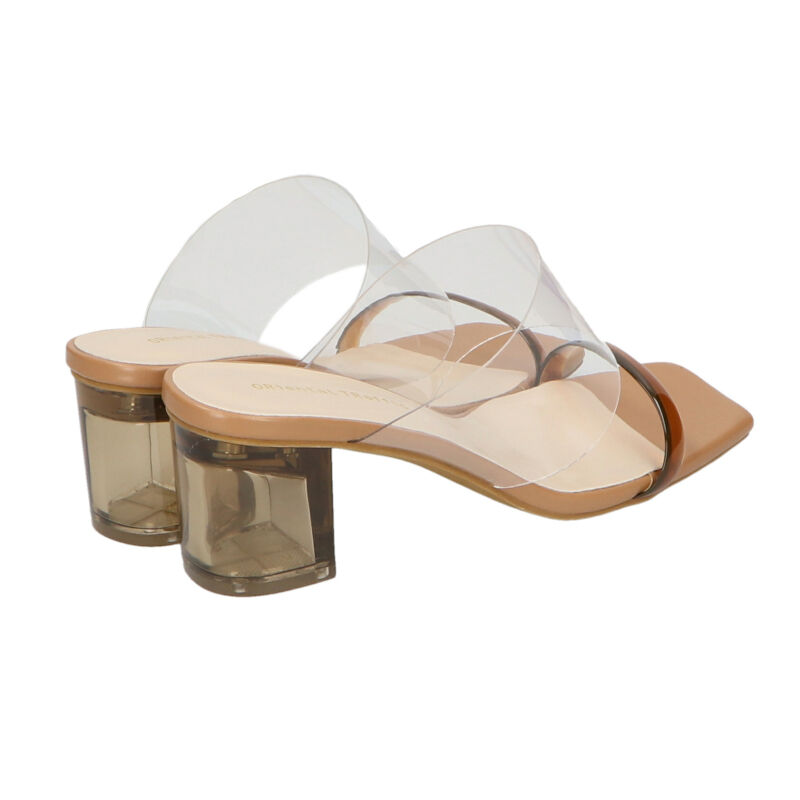 ORiental TRaffic「【アウトレット価格】PVCダブルベルトクリアヒールサンダル/21242」|サンダル|