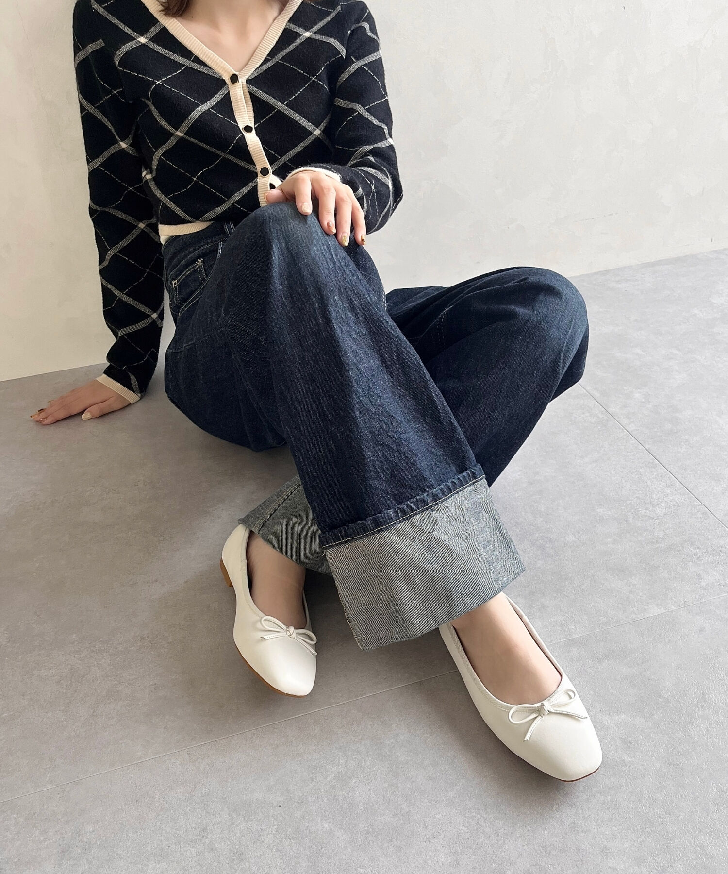 ORiental TRaffic「【跳べるパンプス/シリーズ累計１５０万足突破】 バレエシューズ /R-3208 厚手クッション フラット」|パンプス|WHITE