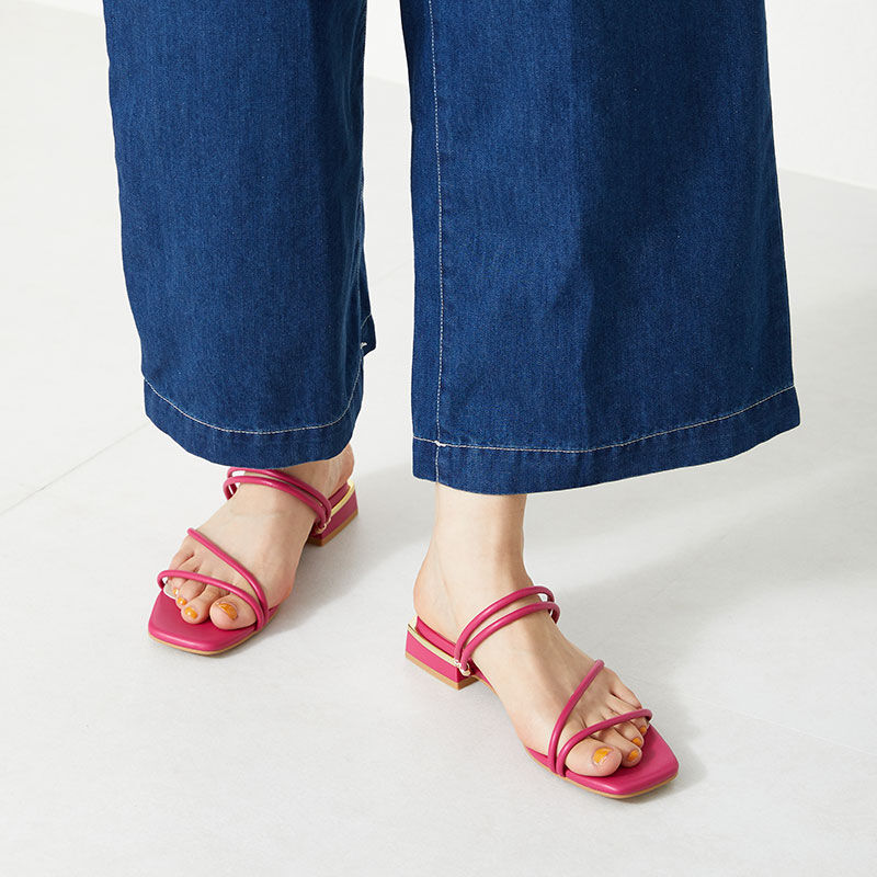 ORiental TRaffic「【アウトレット価格】2wayチューブストラップフラットサンダル/31243 サンダル 人気 売れてる フラット」|サンダル|