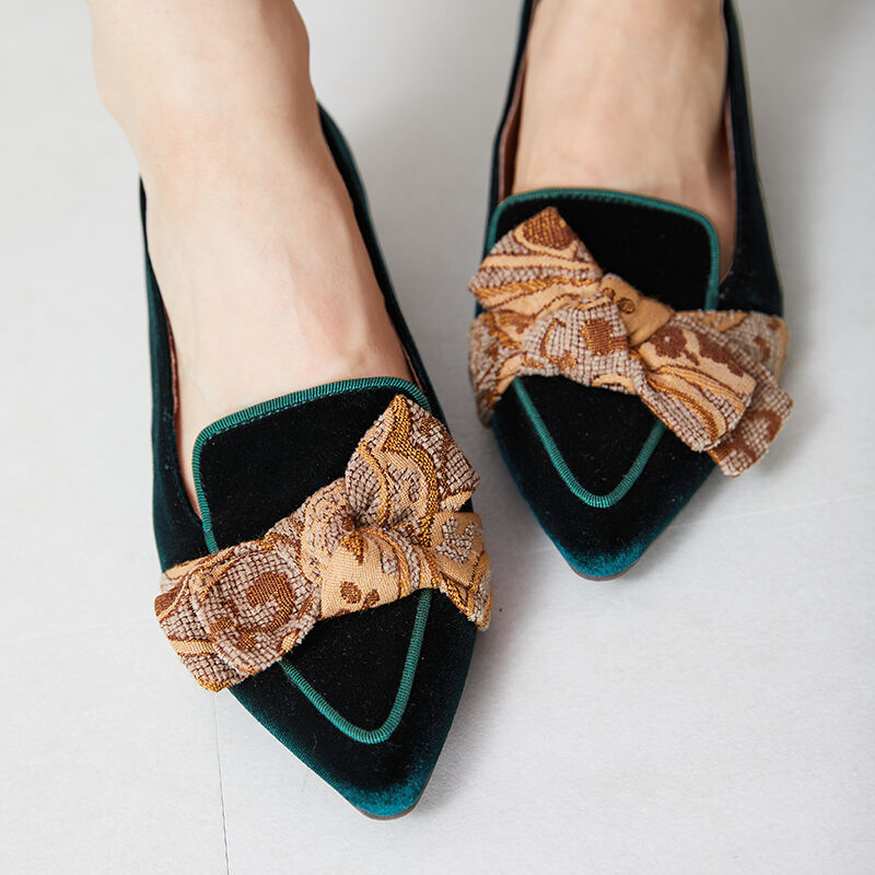 ORiental TRaffic「ベロアリボンオペラパンプス/31305」|パンプス|GREEN