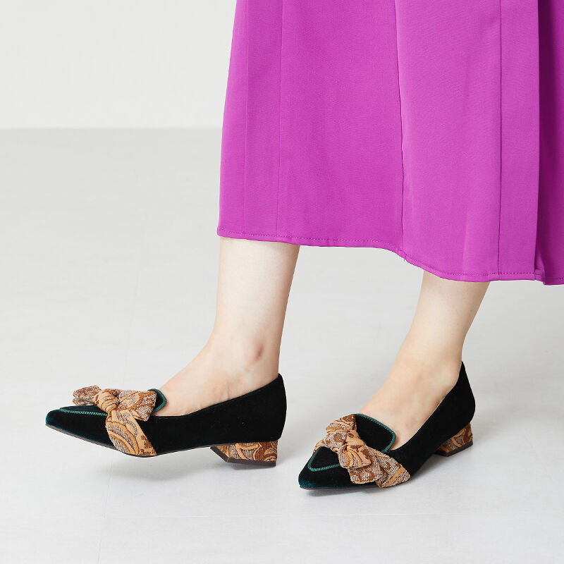 ORiental TRaffic「ベロアリボンオペラパンプス/31305」|パンプス|