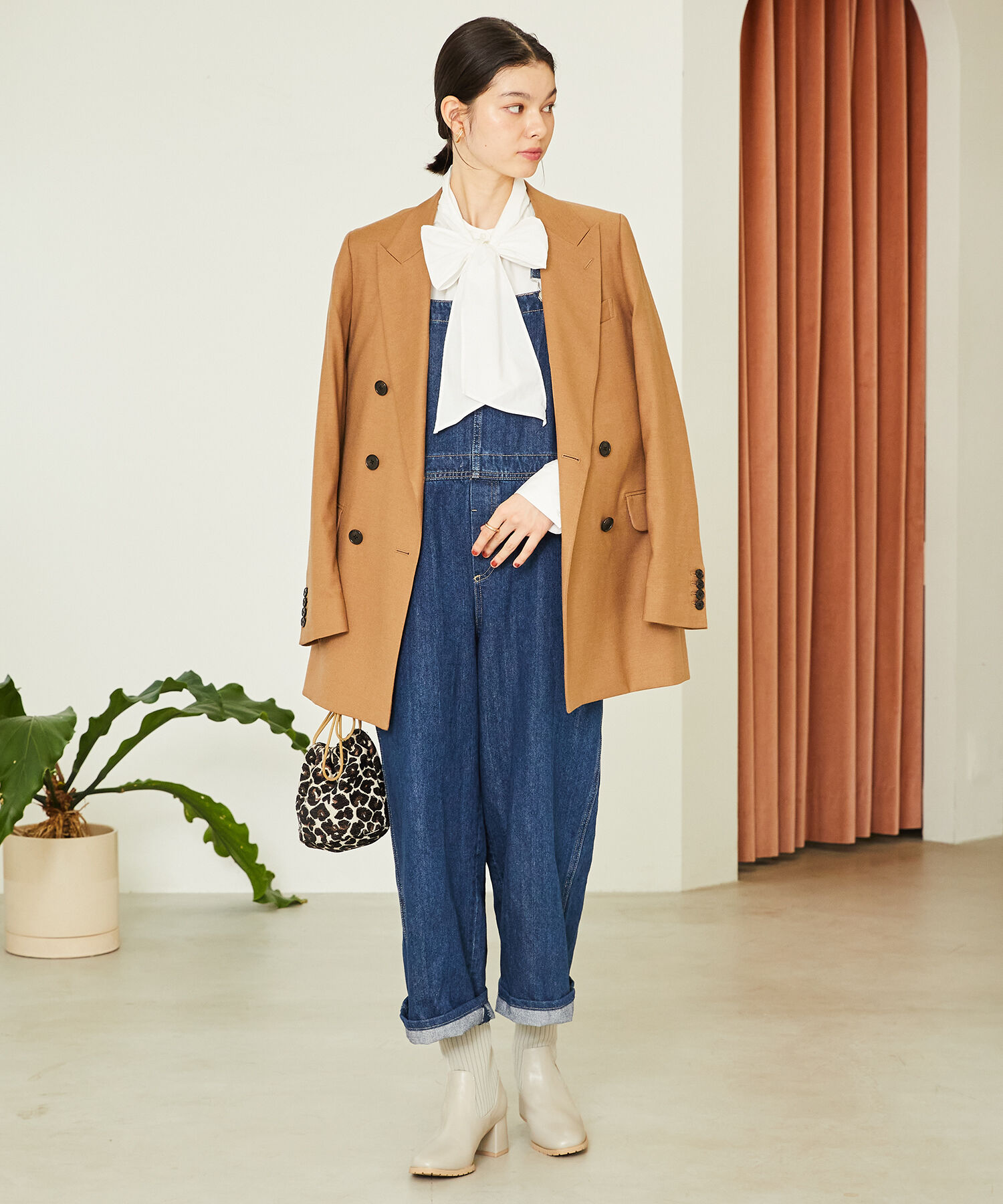 ORiental TRaffic「【 美脚 】スクエアトゥ ニット ヒール ブーツ /31403  足首柔らか ヒール6cm」|ショートブーツ|