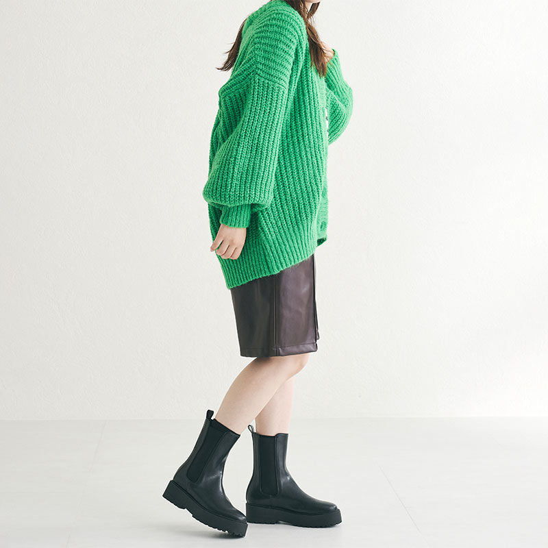 ORiental TRaffic「厚底 ミドル丈 サイドゴアブーツ /31439 ミドルブーツ」|ショートブーツ|