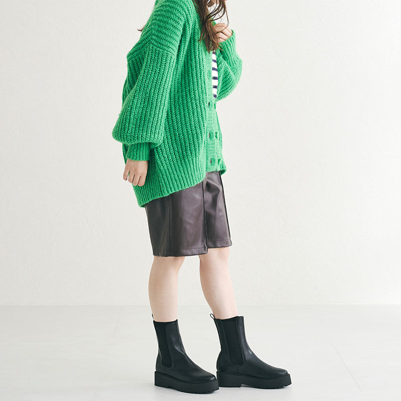 ORiental TRaffic「厚底 ミドル丈 サイドゴアブーツ /31439 ミドルブーツ」|ショートブーツ|