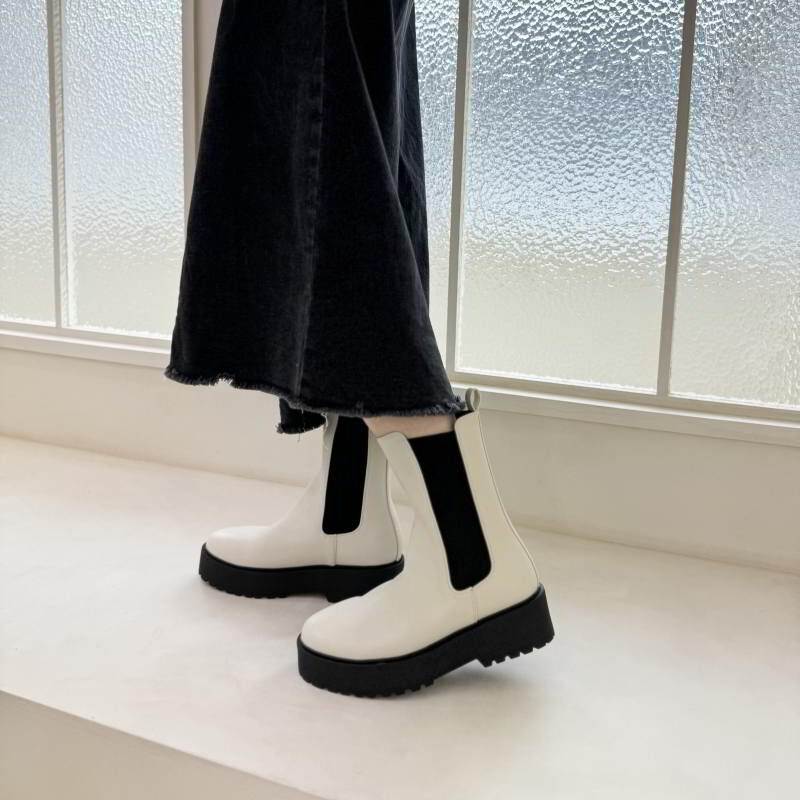 ORiental TRaffic「厚底 ミドル丈 サイドゴアブーツ /31439 ミドルブーツ」|ショートブーツ|