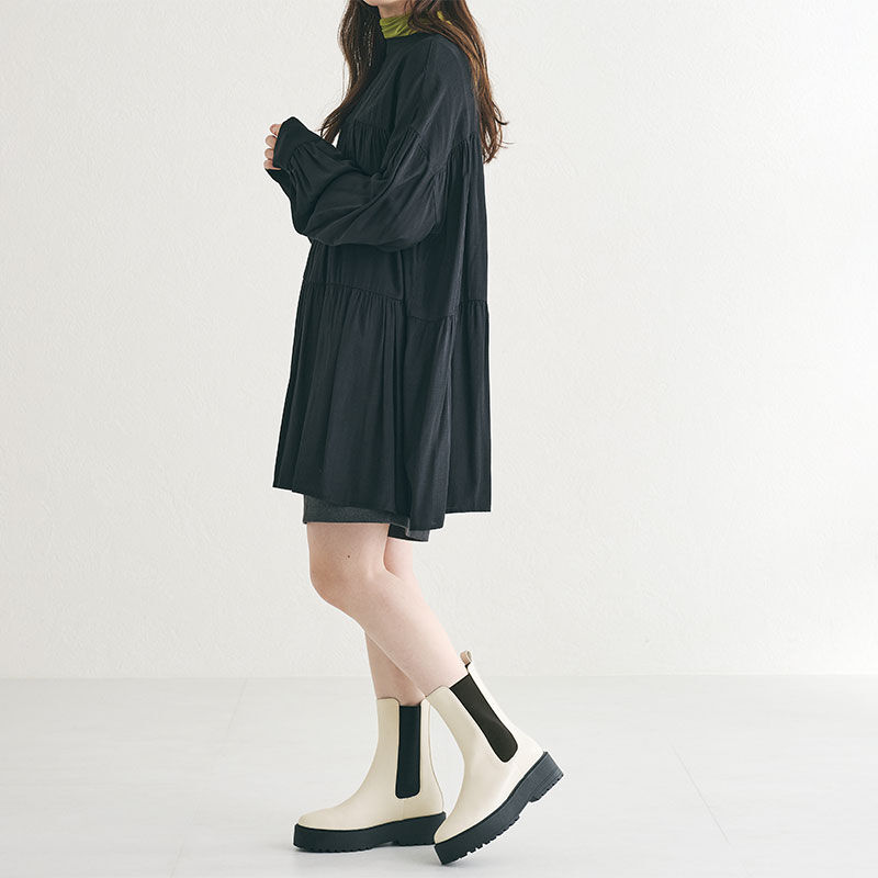 ORiental TRaffic「厚底 ミドル丈 サイドゴアブーツ /31439 ミドルブーツ」|ショートブーツ|