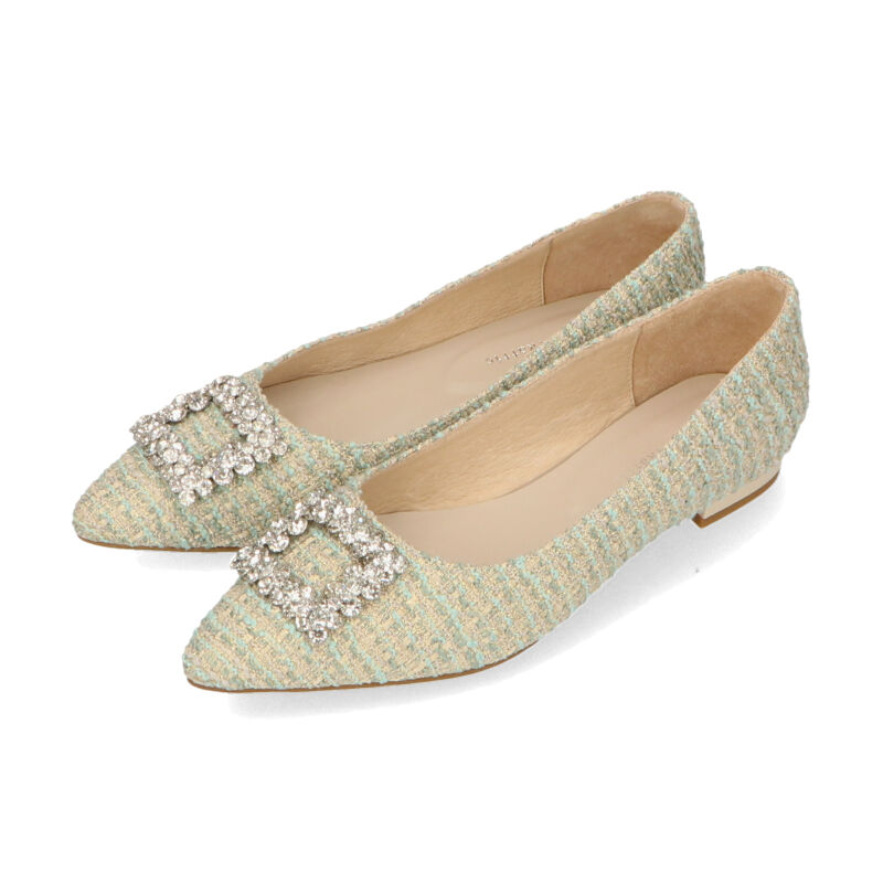 ORiental TRaffic「ビジューモチーフポインテッドトゥパンプス/41113 フラット」|パンプス|