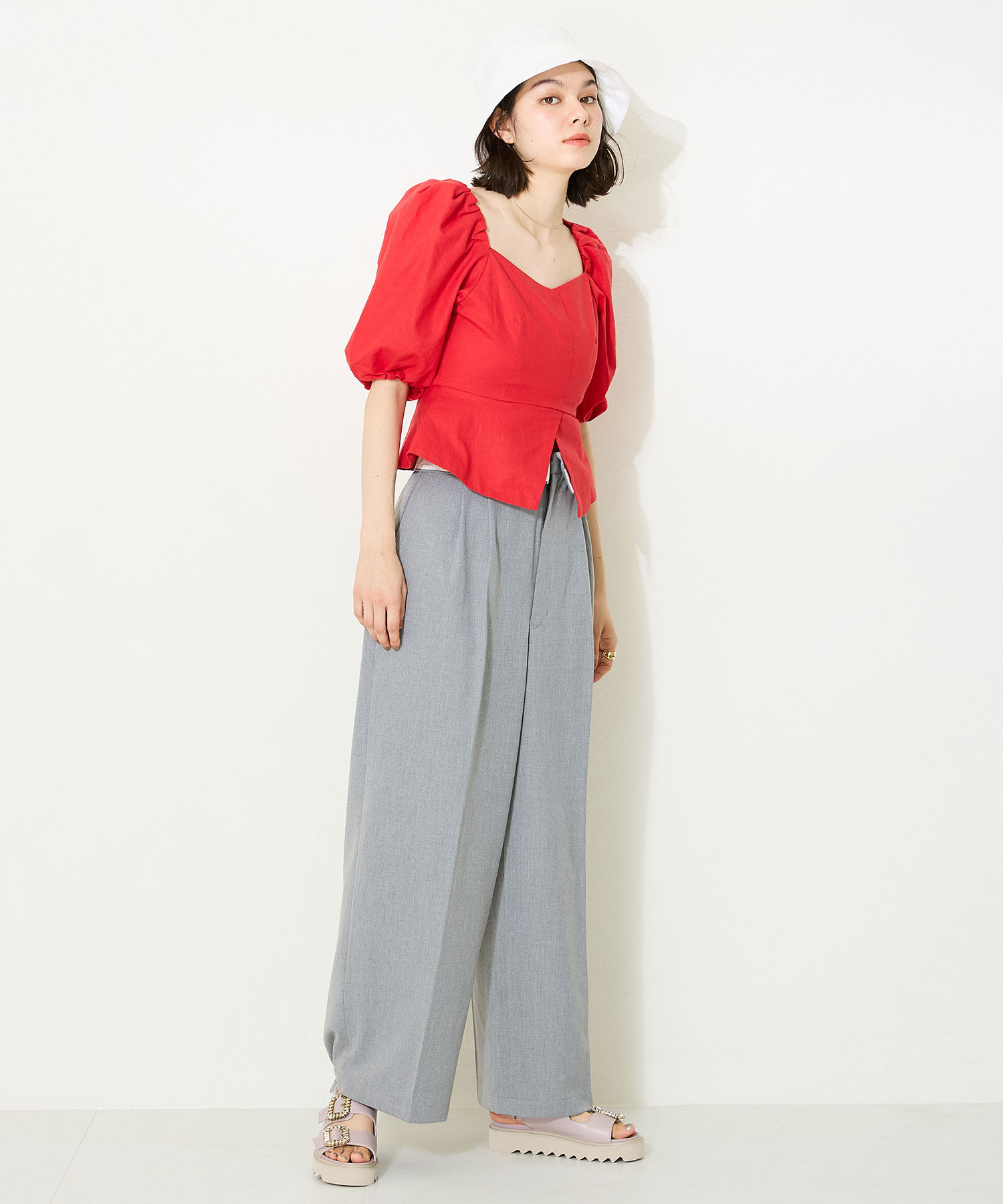 ORiental TRaffic「【アウトレット価格】厚底ビジューバックルサンダル/41201 スポサン 人気 トレンド 売れてる」|サンダル|