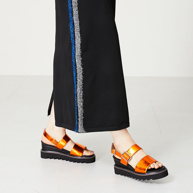 ORiental TRaffic「【アウトレット価格】厚底ワイドベルトサンダル/41210」|サンダル|