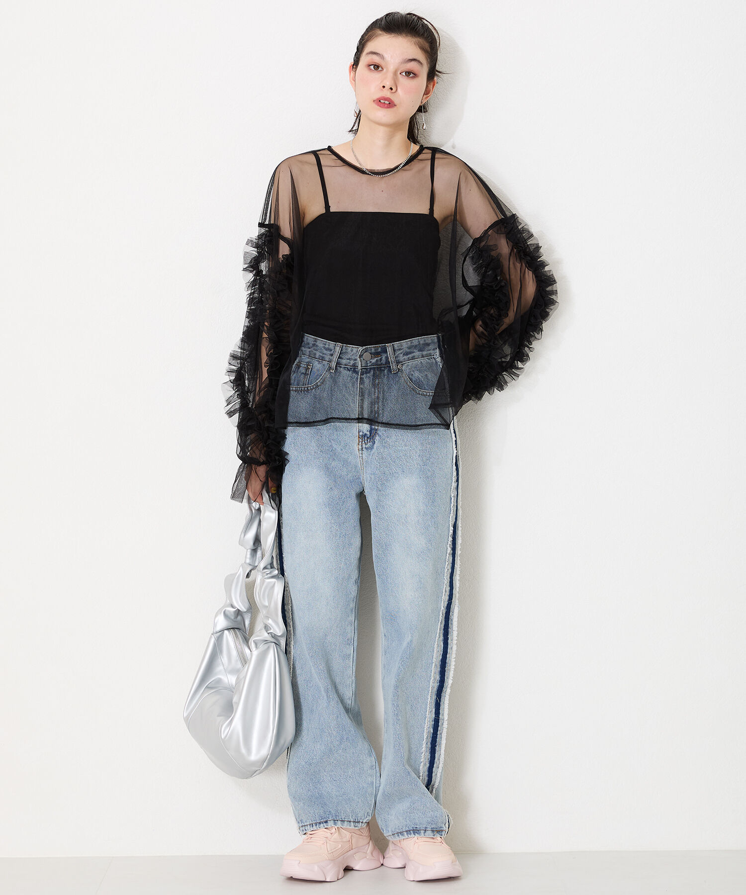 ORiental TRaffic「【トレンド】フレアソールシューレーススニーカー/OT3735 スニーカー 人気 売れてる スポーティー」|スニーカー|