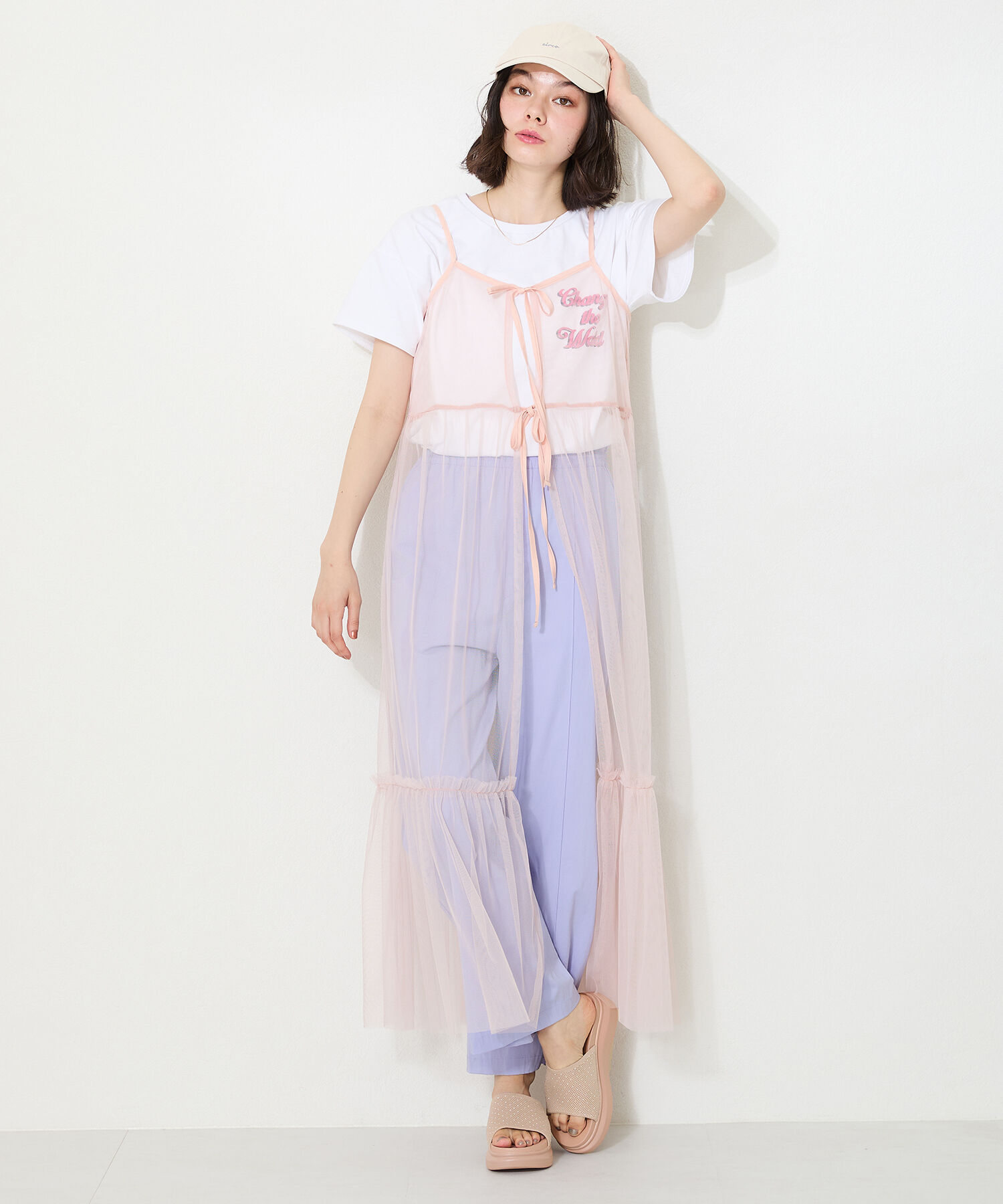 WA Oriental TRaffic「【トレンド】ラインストーンニットミュールサンダル/42204 人気 売れてる」|サンダル|