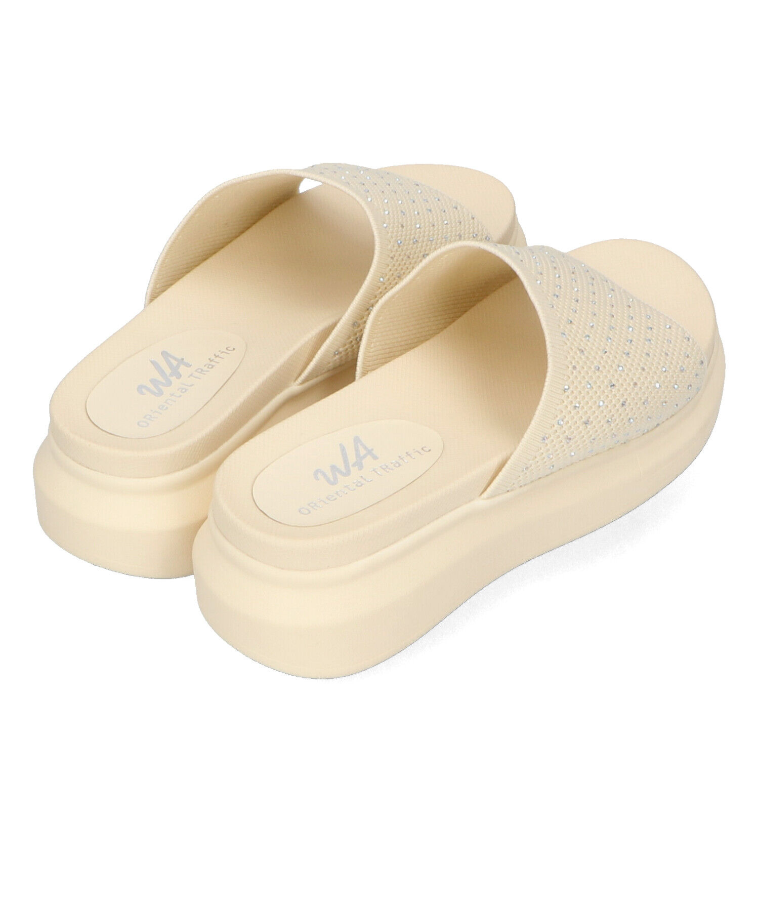 WA Oriental TRaffic「【トレンド】ラインストーンニットミュールサンダル/42204 人気 売れてる」|サンダル|