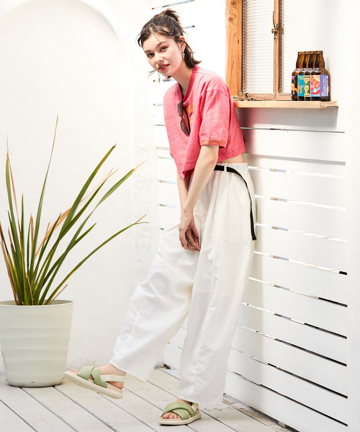 ORiental TRaffic「クロスベルトコンフォートサンダル/41240 サンダル フラット フィット 人気 売れてる トレンド」|サンダル|