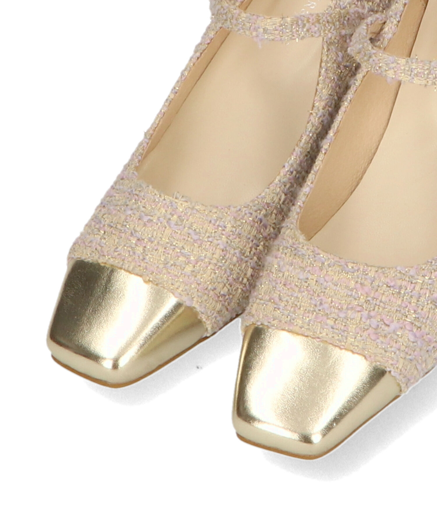 ORiental TRaffic「ツイード切替ワン ストラップパンプス /41309」|パンプス|