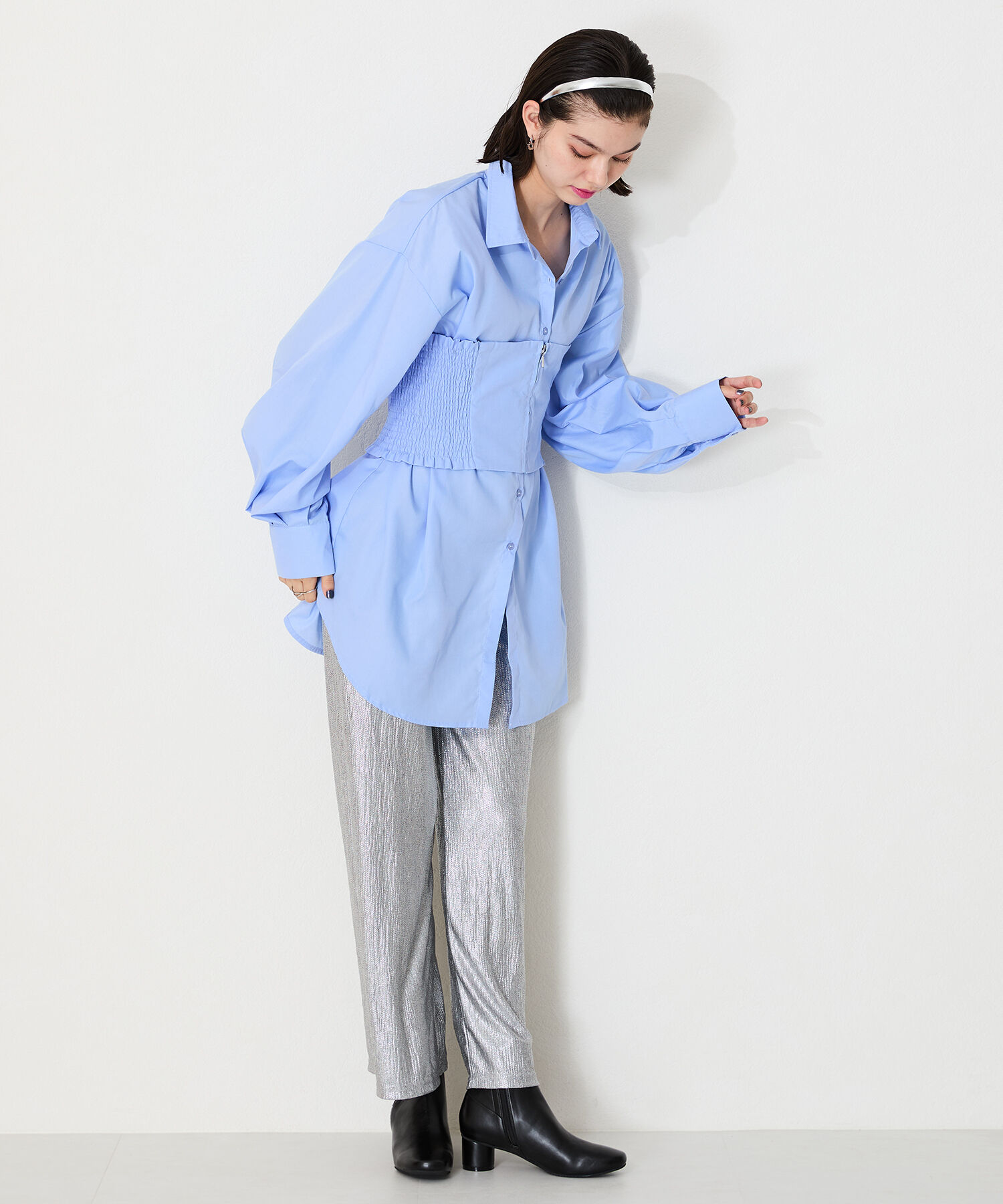 WA Oriental TRaffic「●2024秋冬新作●ラインストーン切替ショートブーツ/42404」|ショートブーツ|