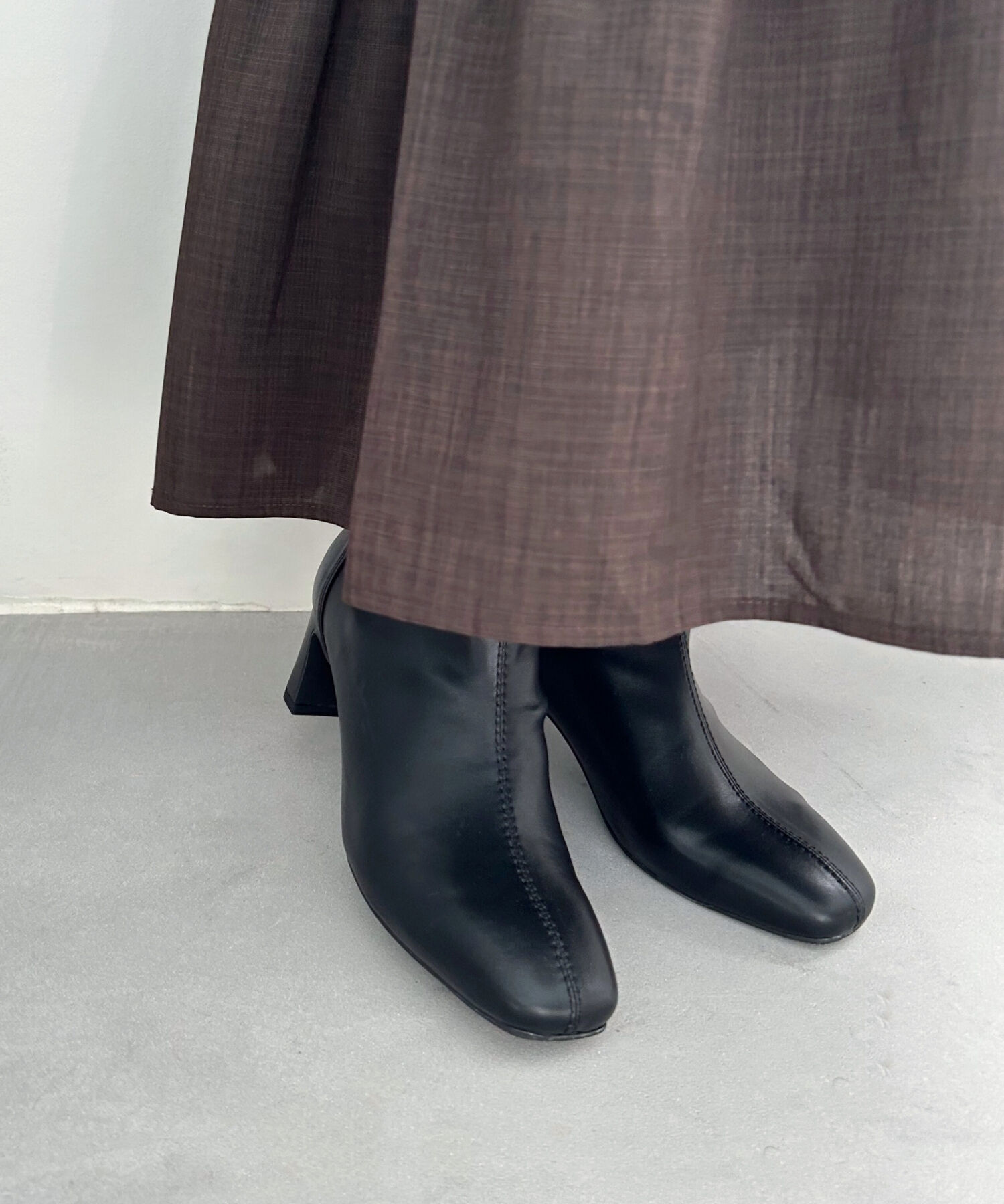 ORiental TRaffic「●2024秋冬新作●ストレッチヒールバックジップブーツ/41406」|ショートブーツ|